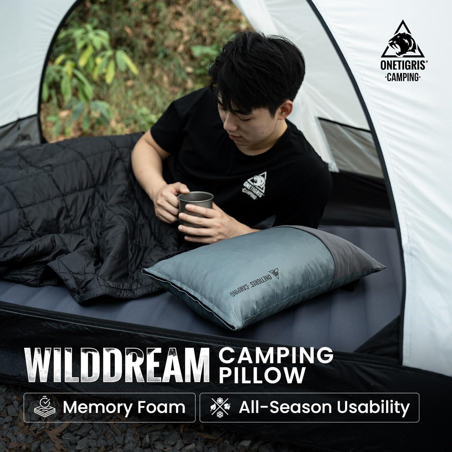 Almohada de Camping OneTigris Wilddream Espuma Memoria Compacta