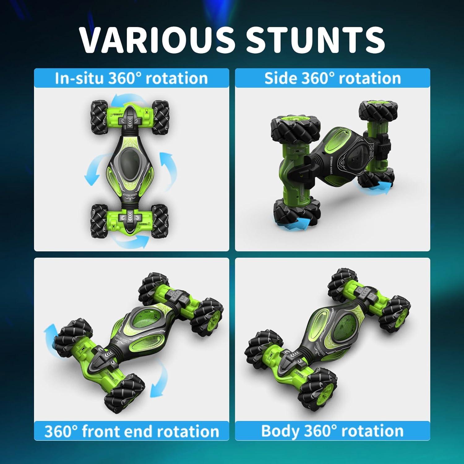 Coche Acrobático RC XUERENTECH 1:12 Control Gestos Verde