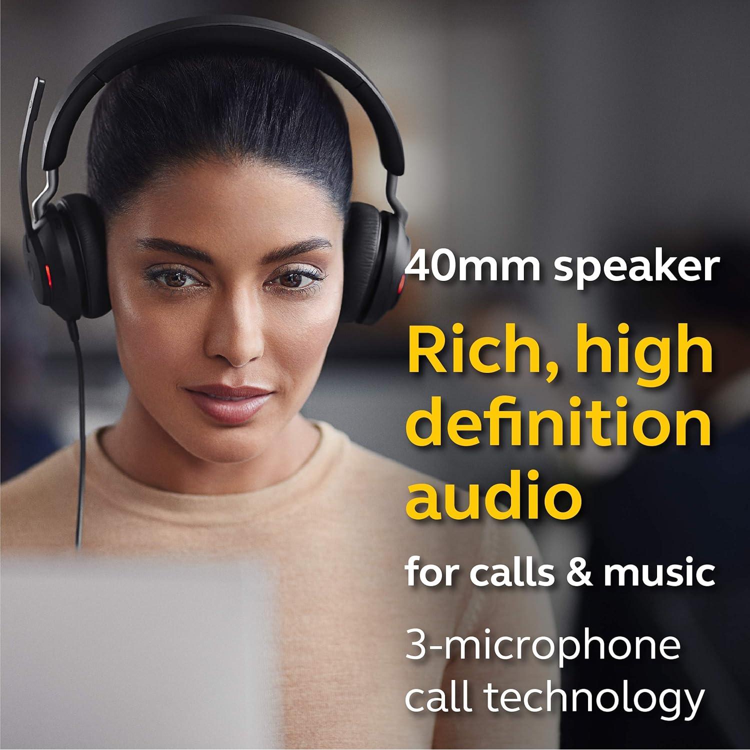 Auriculares Jabra Evolve2 40 MS USB-C Estéreo con Cancelación de Ruido