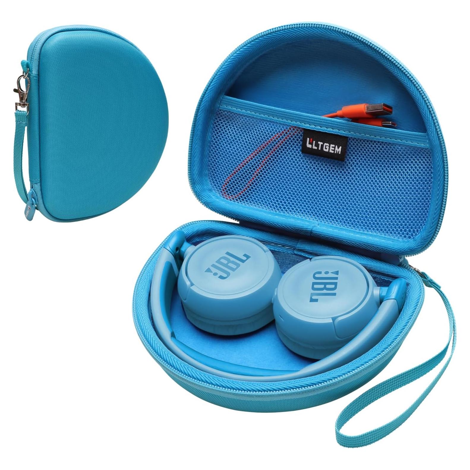 LTGEM Case Compatible with JBL JR 460NC / Junior 470NC / Junior 320BT / JR 310 / Junior 320 / JR 300BT Wireless Over-Ear Noise Cancelling Kids Headphones, Blue(Case Only)