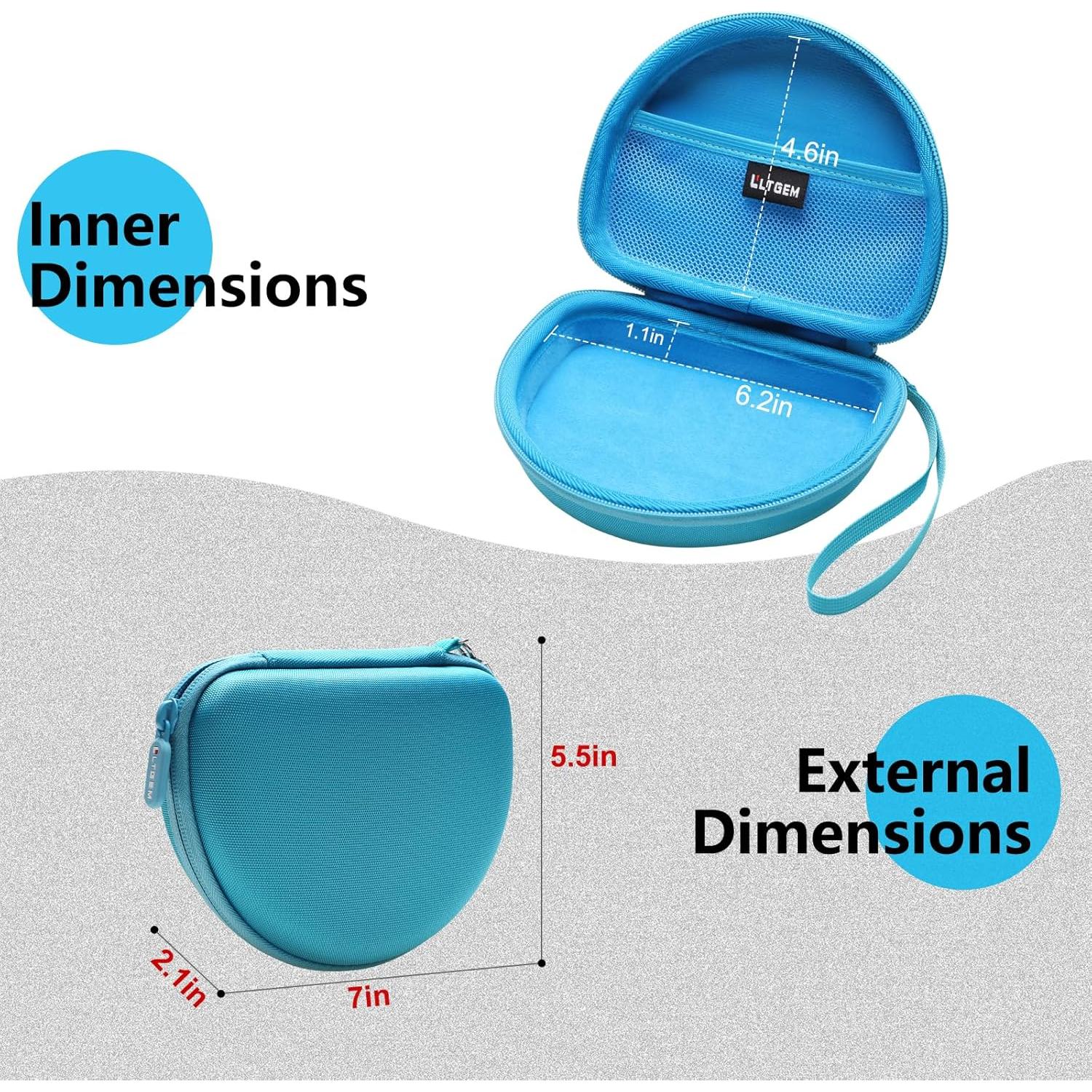 LTGEM Case Compatible with JBL JR 460NC / Junior 470NC / Junior 320BT / JR 310 / Junior 320 / JR 300BT Wireless Over-Ear Noise Cancelling Kids Headphones, Blue(Case Only)