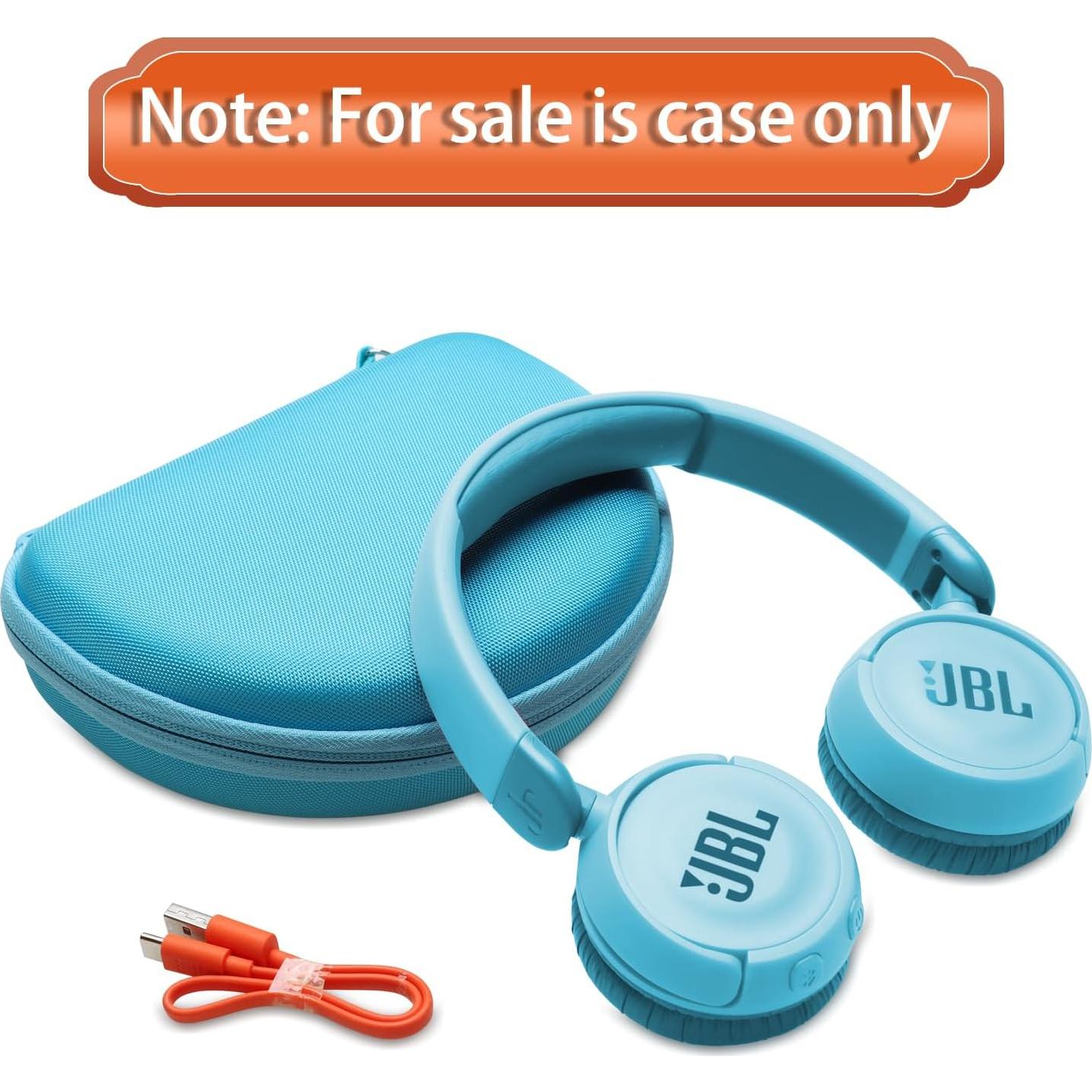 LTGEM Case Compatible with JBL JR 460NC / Junior 470NC / Junior 320BT / JR 310 / Junior 320 / JR 300BT Wireless Over-Ear Noise Cancelling Kids Headphones, Blue(Case Only)