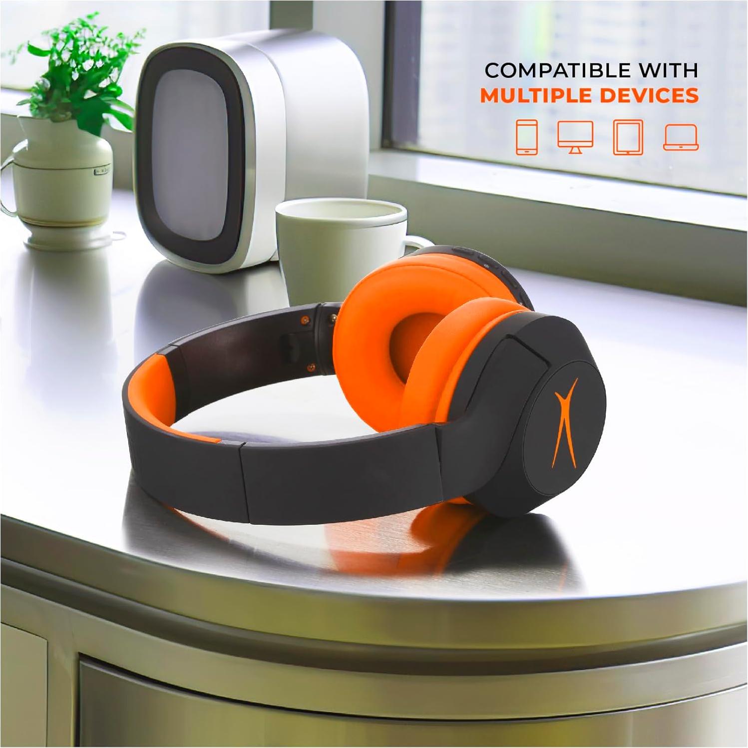 Altec Lansing Kid Safe Noise Cancelling Wireless Headphones 15H Battery, 85dB Volume Limit, Foldable Design Powerful Sound, Active Noise Cancellation Perfect for Kids Ages 7+