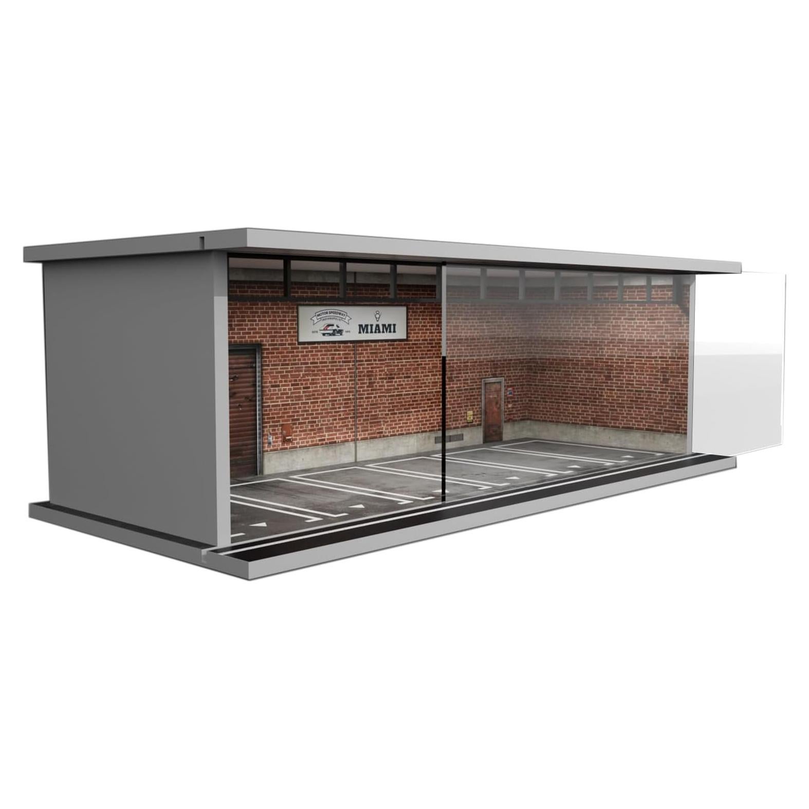 Estuche Exhibición Bivitre 1:64 con Luz LED y Acrílico