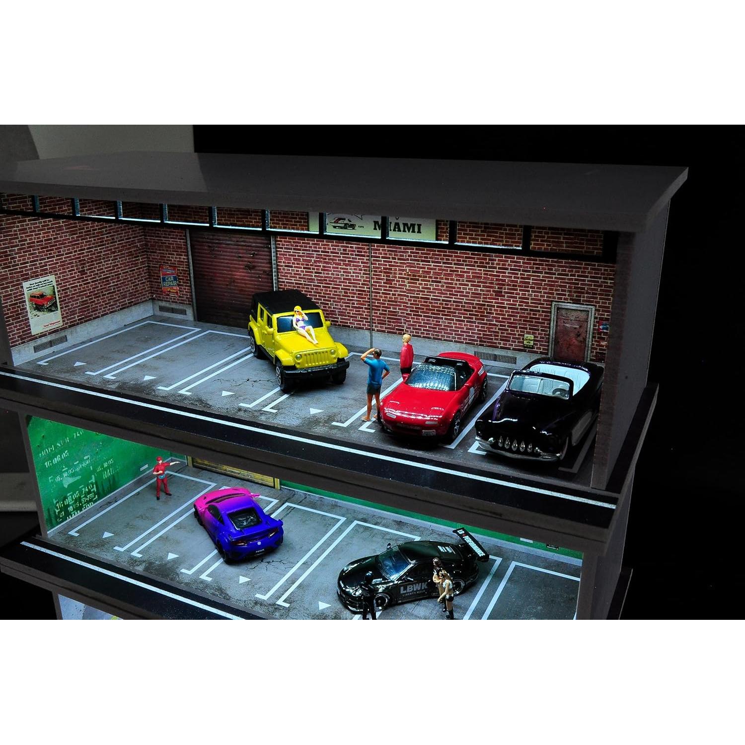 Estuche Exhibición Bivitre 1:64 con Luz LED y Acrílico