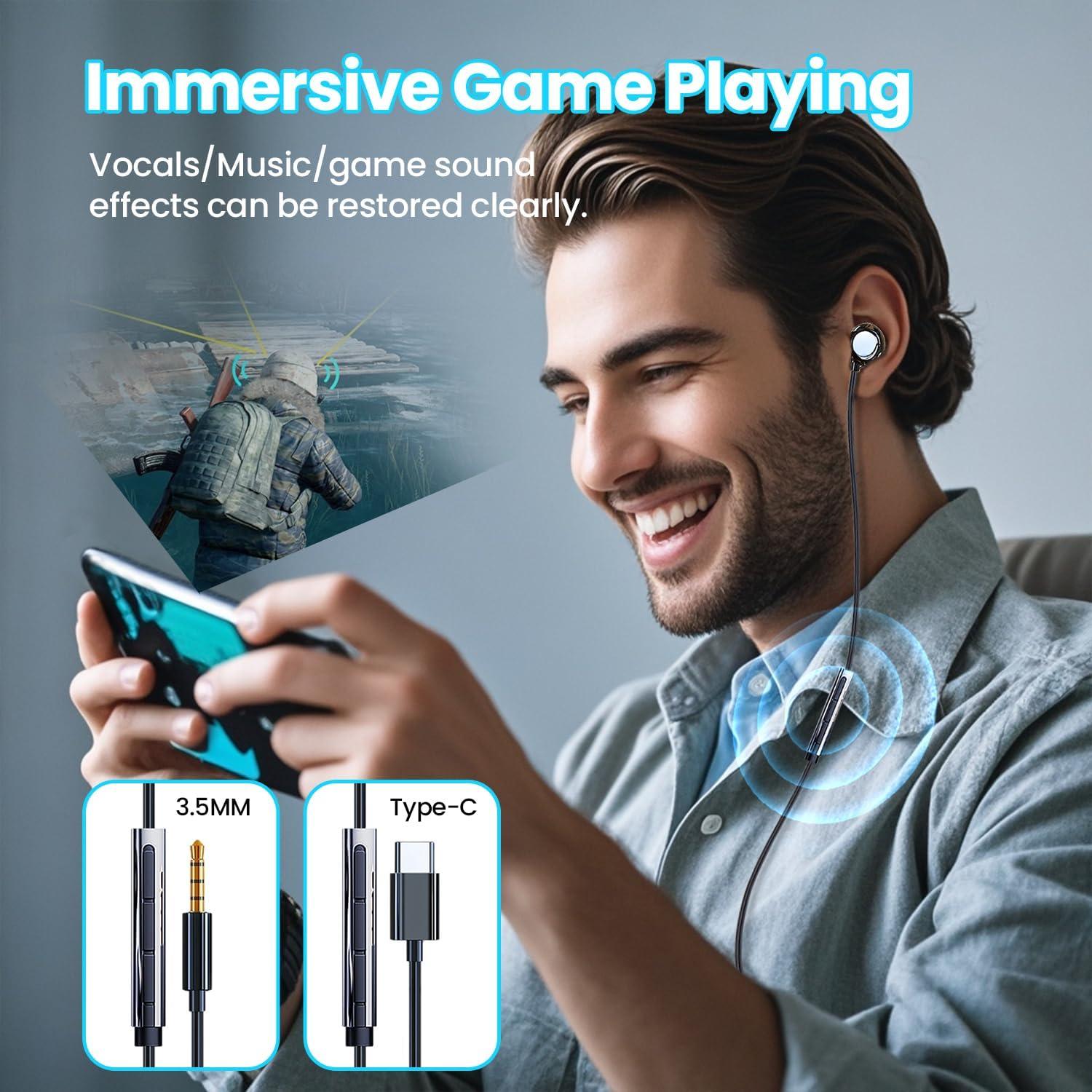 TC01 Ceramic Sleep Earbuds Wired Earphones, Noise Blocking Sleep Headphones, Small Earplugs for Side Sleepers, Snoring, Yoga, Travel, 3-Frequency Ultra Large Diaphragm for Superior Sound Quality