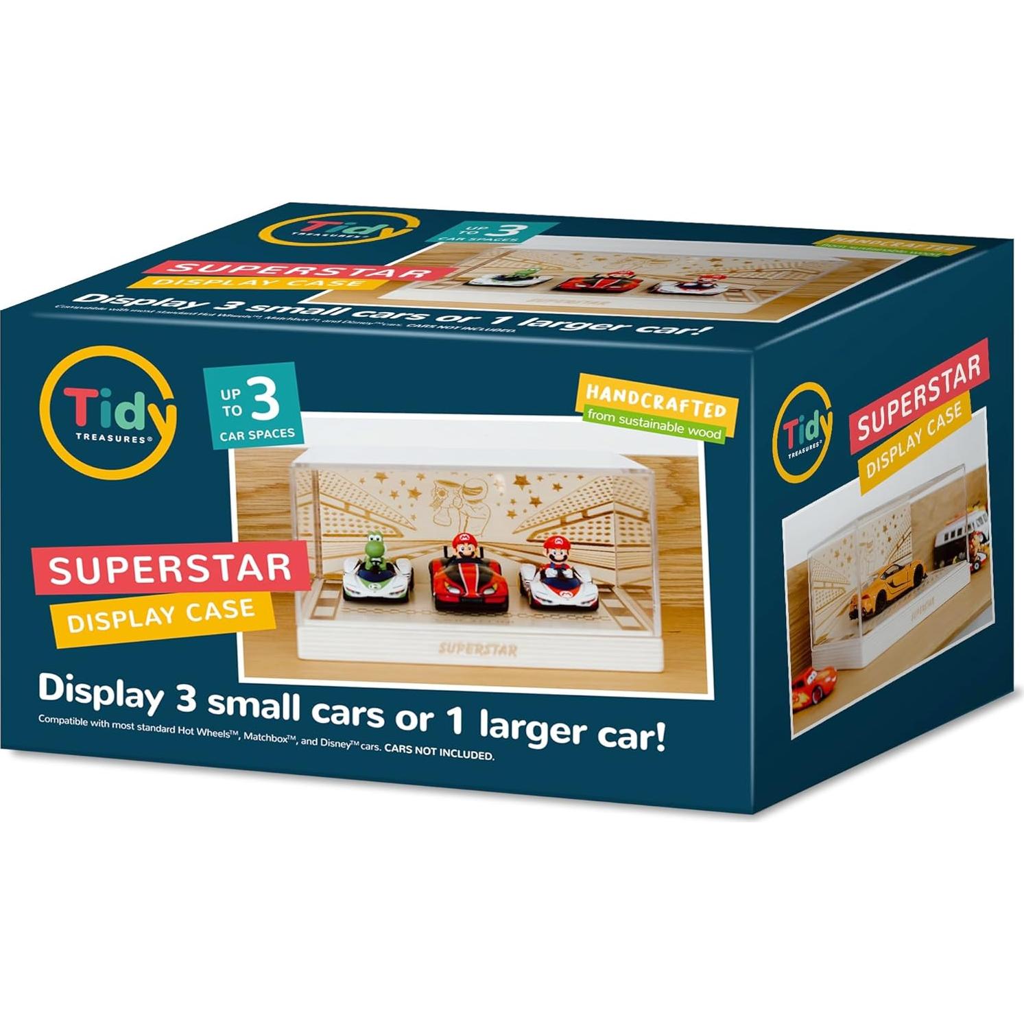 Organizador de Autos de Juguete de Madera - 3 Castles - Soporta 3 Autos