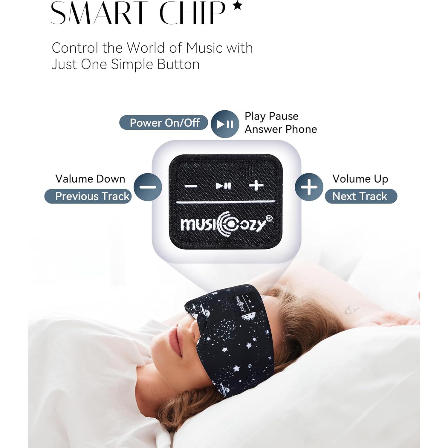 Auriculares para Dormir Bluetooth MUSICOZY con Máscara Ajustable