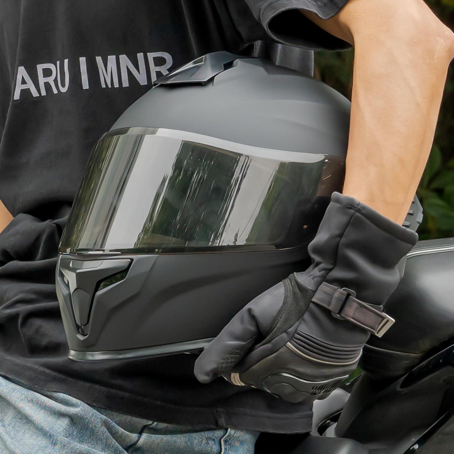 Casco de motocicleta Favoto 815 con visor dual y antiempañante