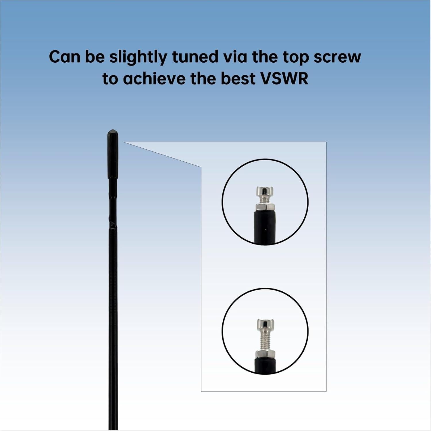 Antena de Látigo CB FMUSER CB200 71cm Ganancia 3.2dB