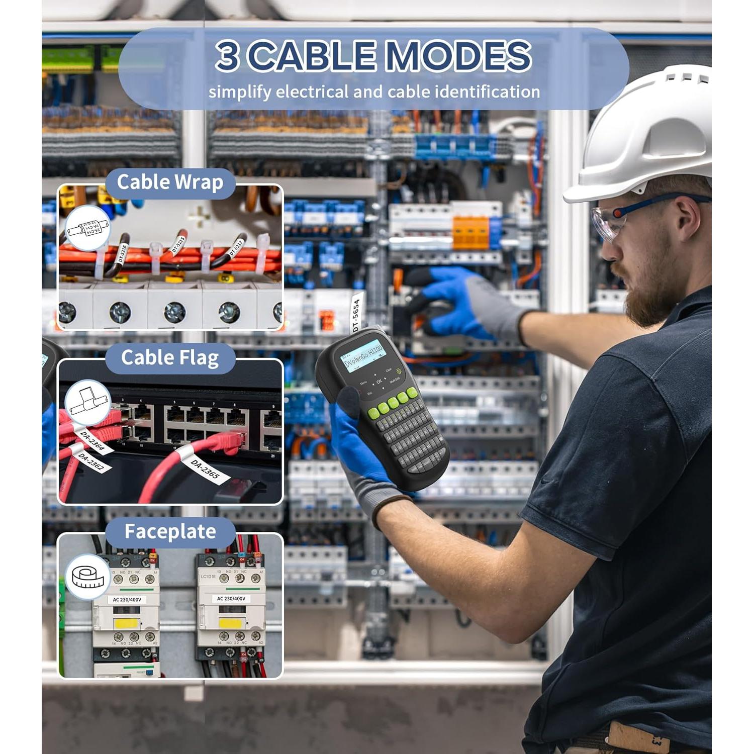 Máquina de Etiquetas VolenGo H1100 Portátil con Pantalla LCD