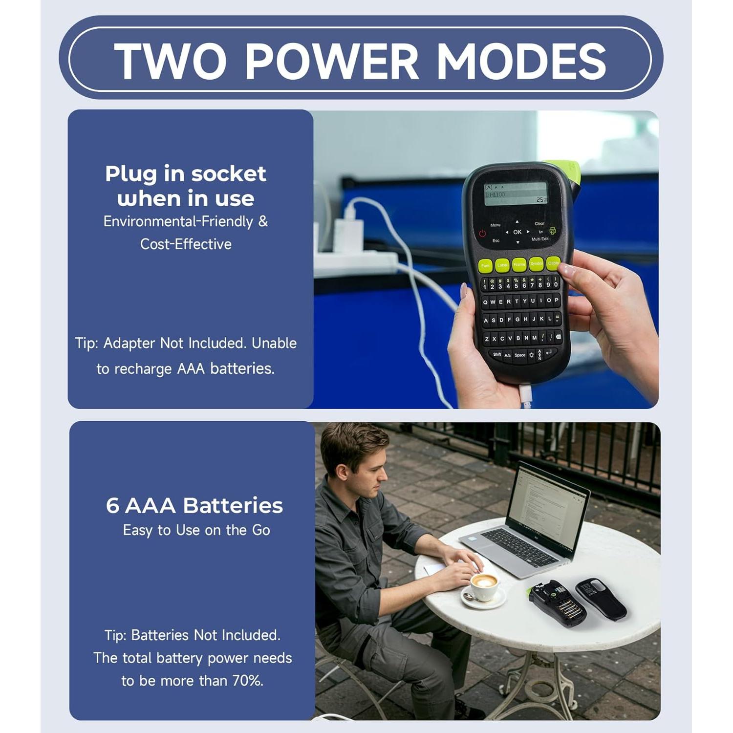 Máquina de Etiquetas VolenGo H1100 Portátil con Pantalla LCD