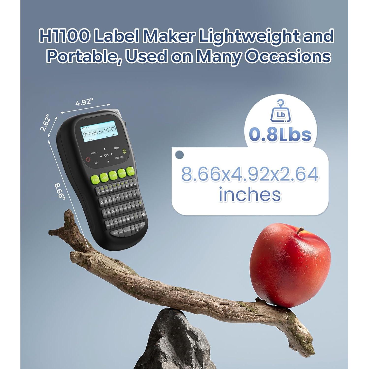 Máquina de Etiquetas VolenGo H1100 Portátil con Pantalla LCD