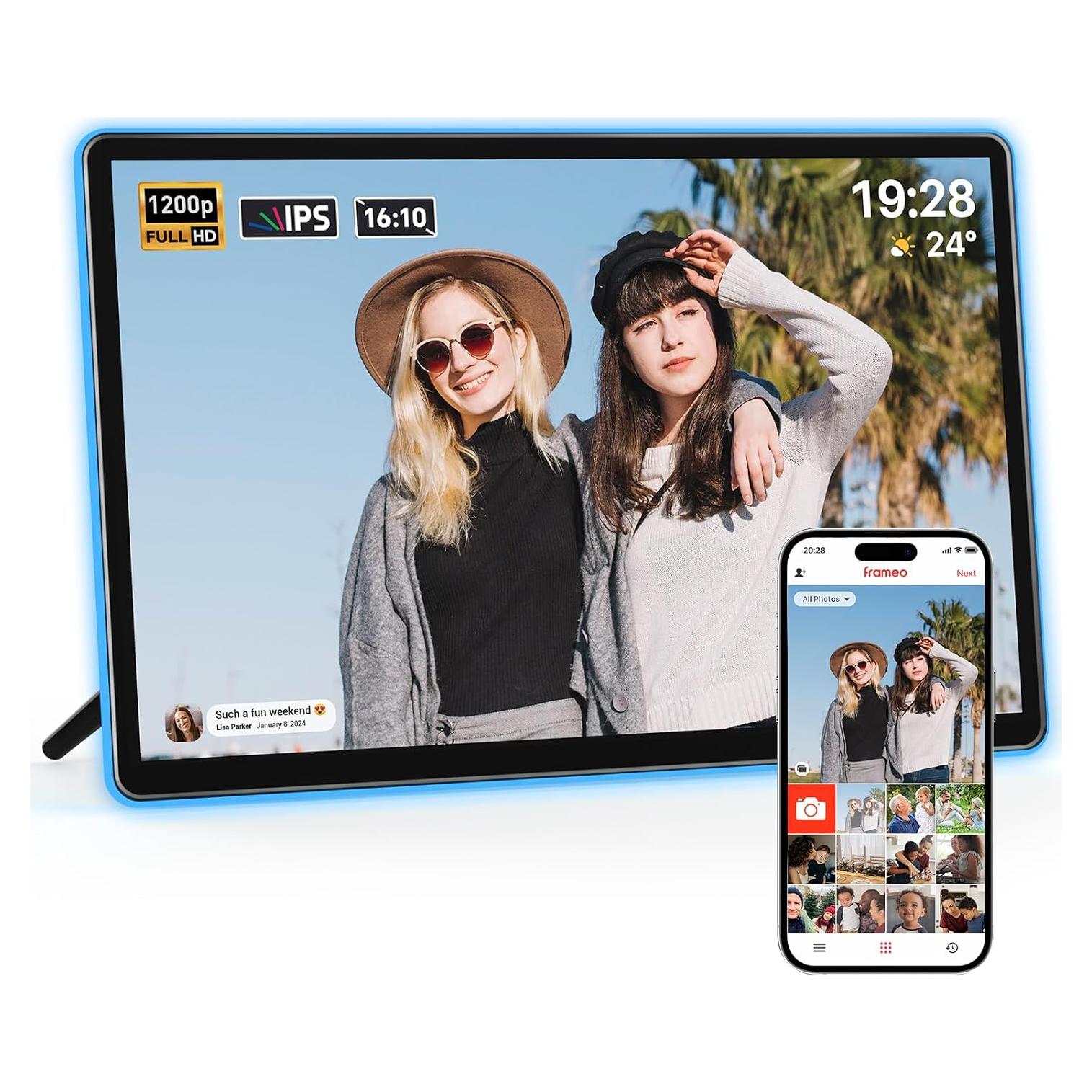 Marco de Fotos Digital ApoloSign 14.1" 2K FHD con Luz LED