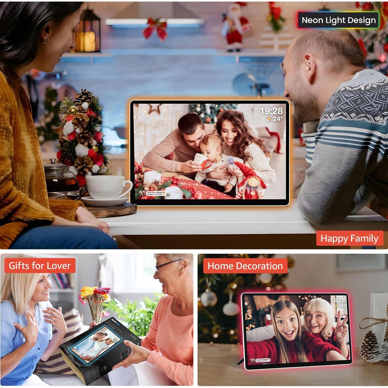 Marco de Fotos Digital ApoloSign 14.1" 2K FHD con Luz LED