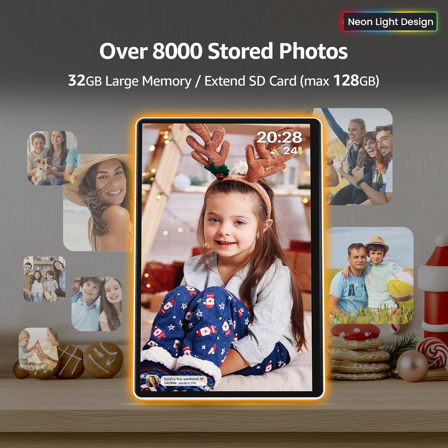 Marco de Fotos Digital ApoloSign 14.1" 2K FHD con Luz LED