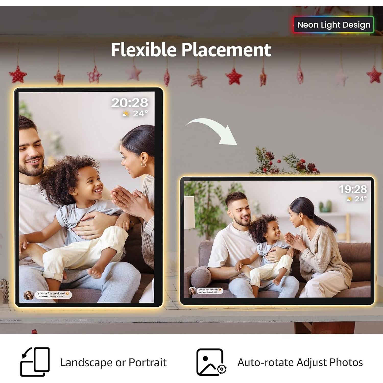 Marco de Fotos Digital ApoloSign 14.1" 2K FHD con Luz LED