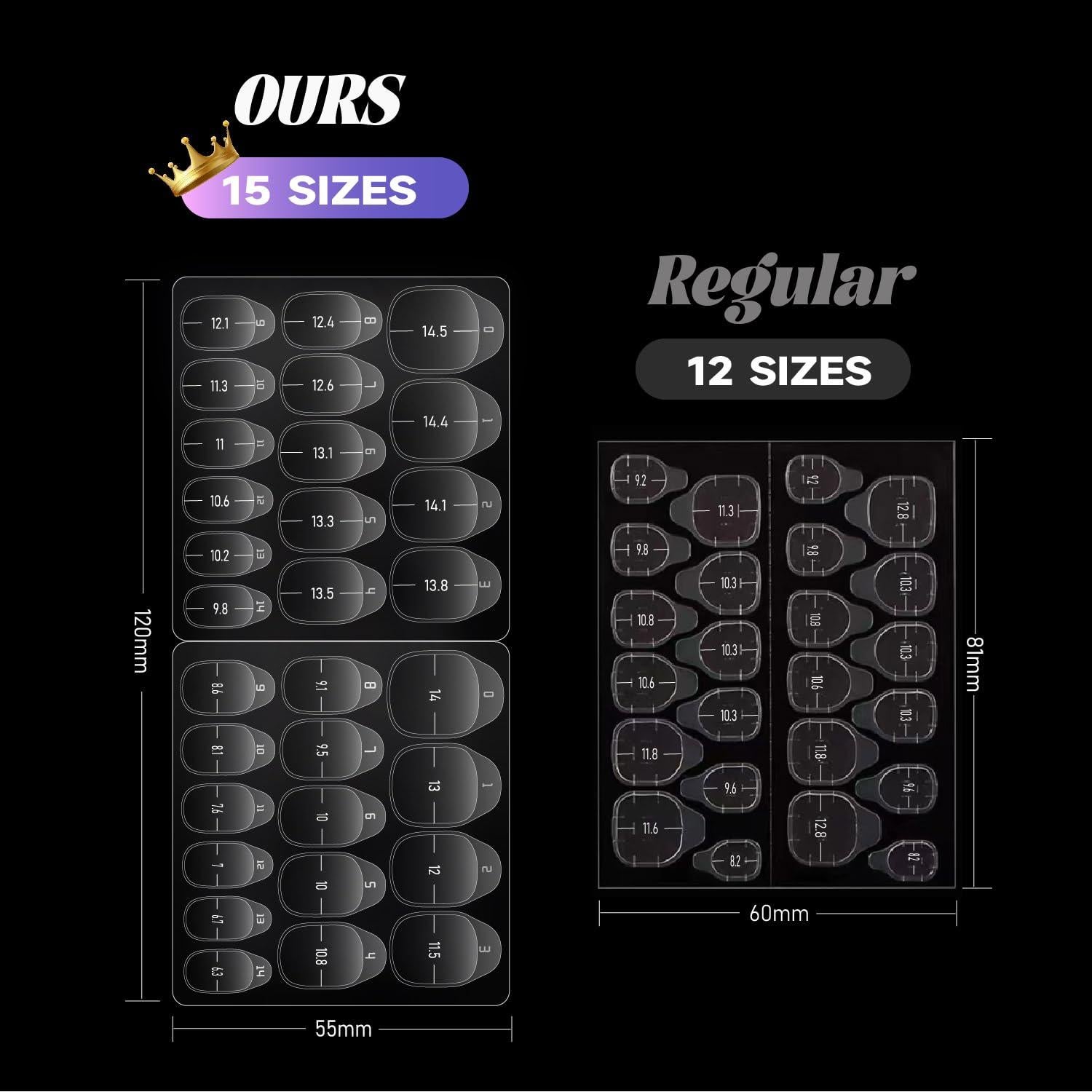 300 Pestañas Adhesivas para Uñas Jolly Snaps Ultra Finas