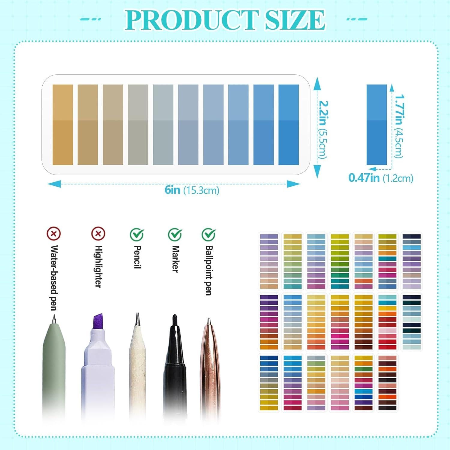 ReliThick 4000 Pcs Pestañas Adhesivas Transparentes Multicolor