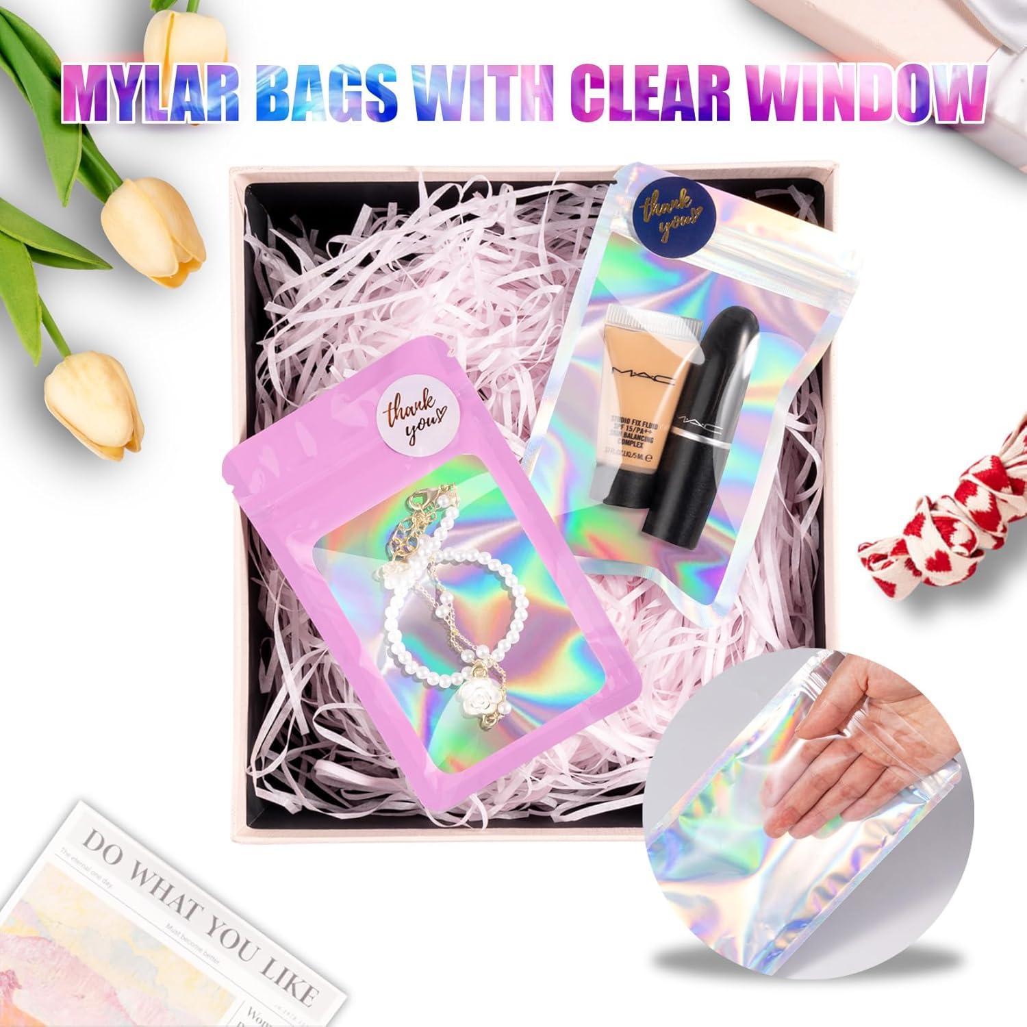 100 Bolsas Holográficas Mylar Jetmore 7.62x7.62 cm Negras