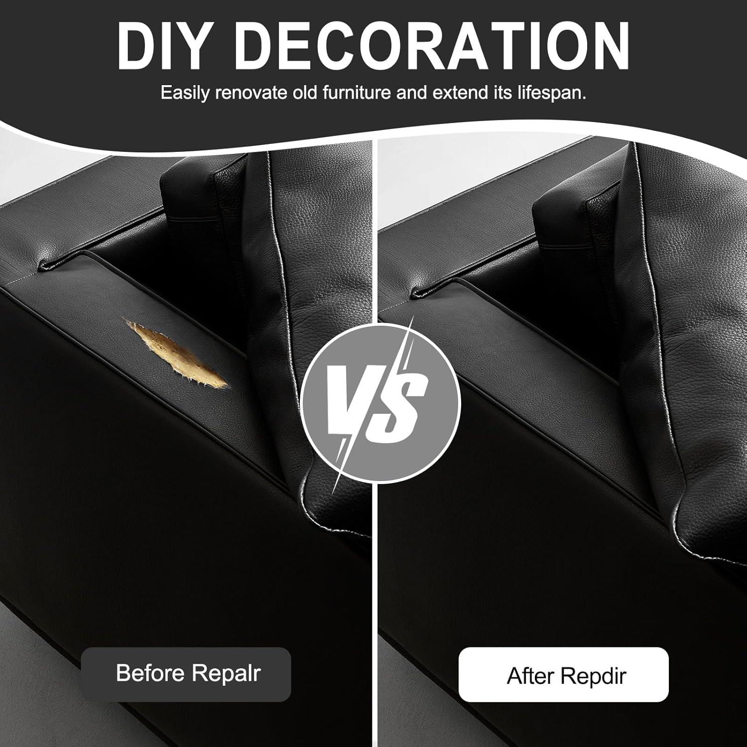 Parche de Reparación de Cuero CAX 39.9x101.6 cm Negro Autoadhesivo