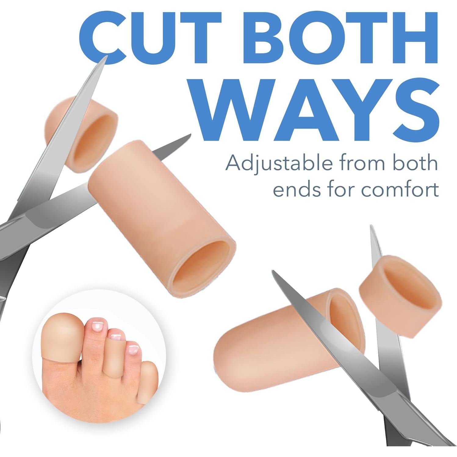 Protectores de Dedos de Silicona BloomLab - 12 Pcs Beige para Alivio de Dolor