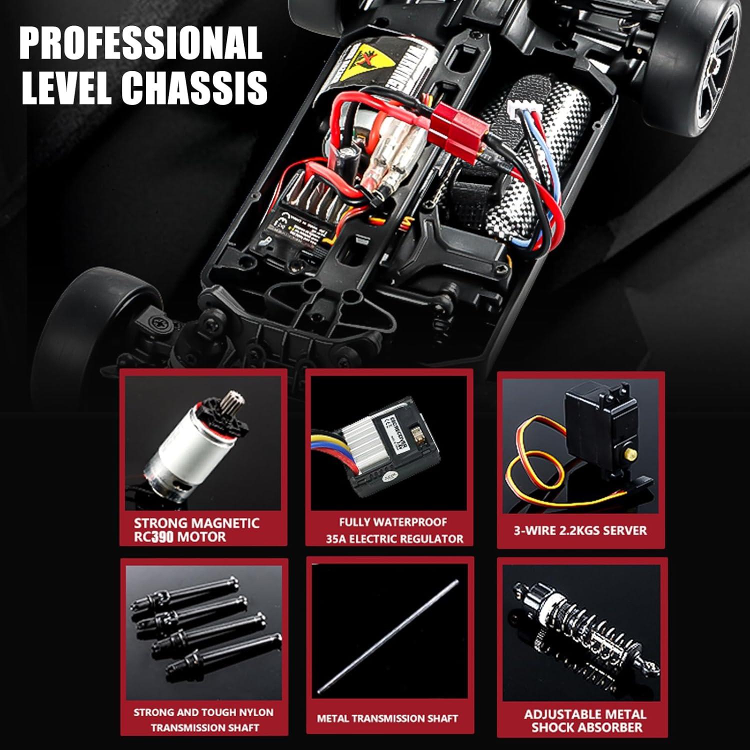 Coche RC GoolRC 2103 Drift 1:14 4WD 35 km/h 3 Baterías