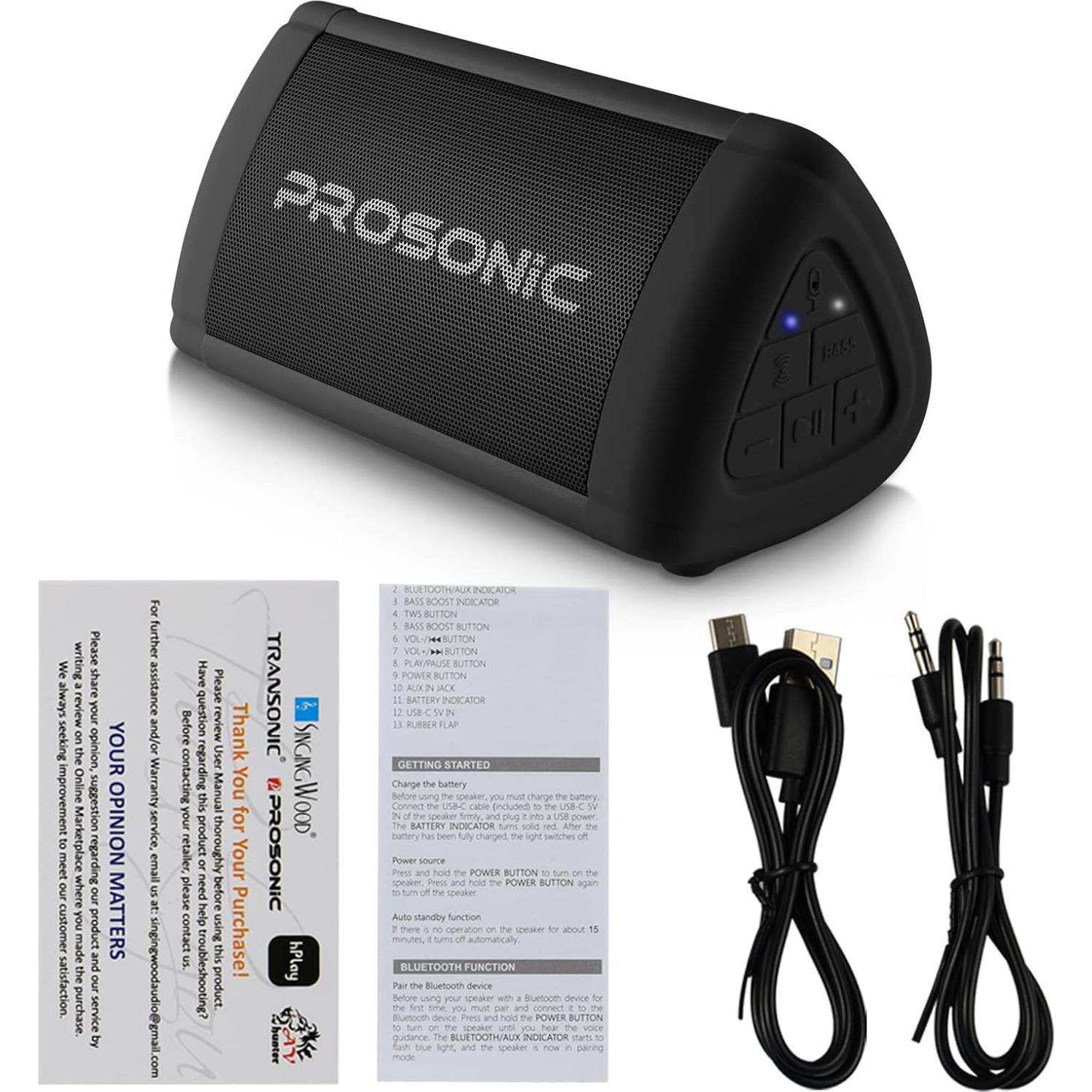 Altavoz Inalámbrico Prosonic BT3 10W Bluetooth 5.0 IPX5