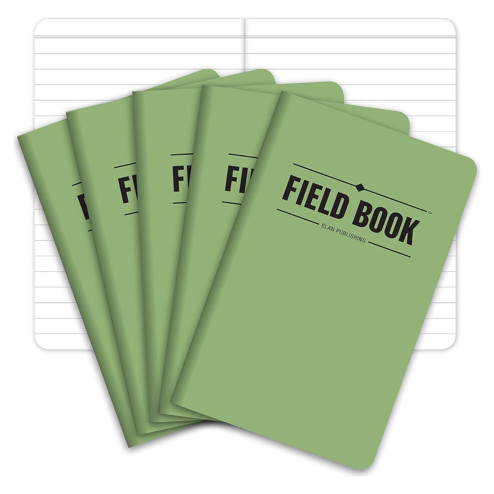 Cuaderno de Campo Elan Publishing Verde 5 Unidades 8.9x14cm Rayado