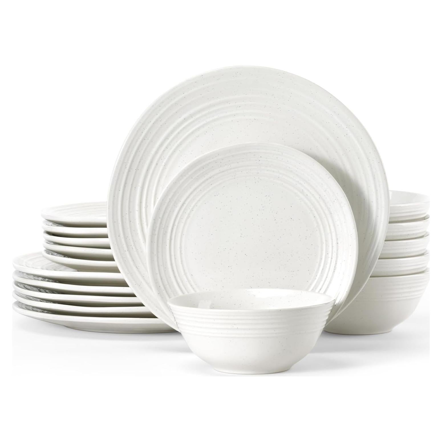 Juego de Vajilla Famiware 18 Piezas Cerámica Blanca para 6