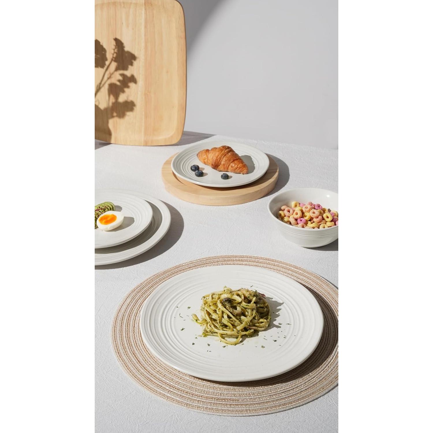 Juego de Vajilla Famiware 18 Piezas Cerámica Blanca para 6