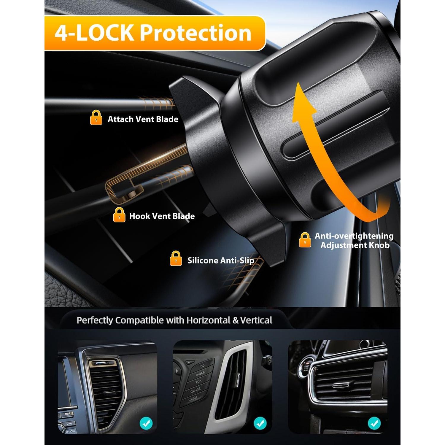 Soporte para Teléfono de Coche FESIYOYE 360° Ajustable