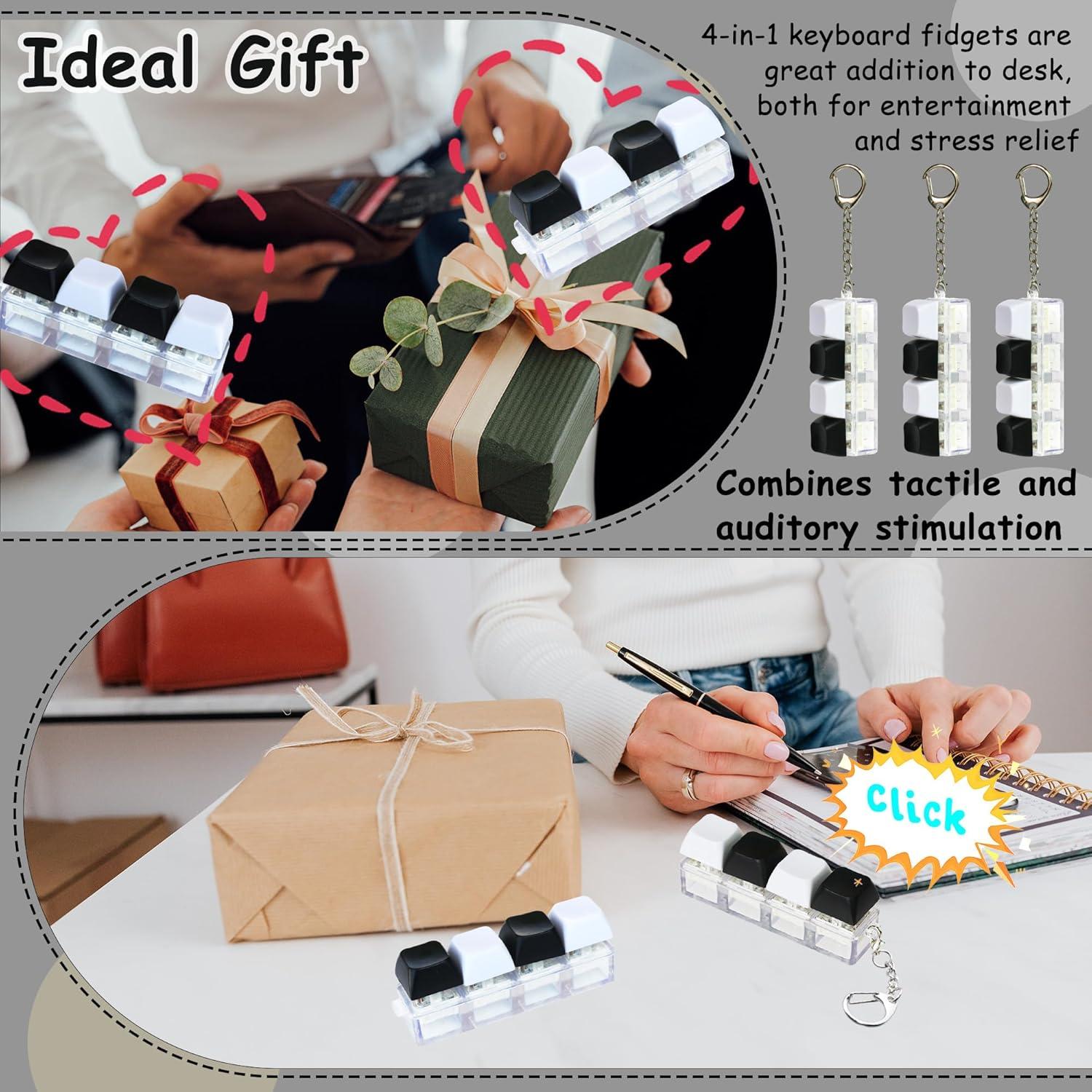 Juguete Antiestrés de Teclado XiawaLangzhuo 2 Piezas Negro y Blanco