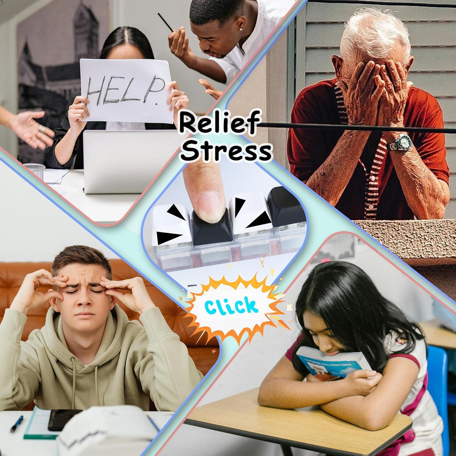 Juguete Antiestrés de Teclado XiawaLangzhuo 2 Piezas Negro y Blanco