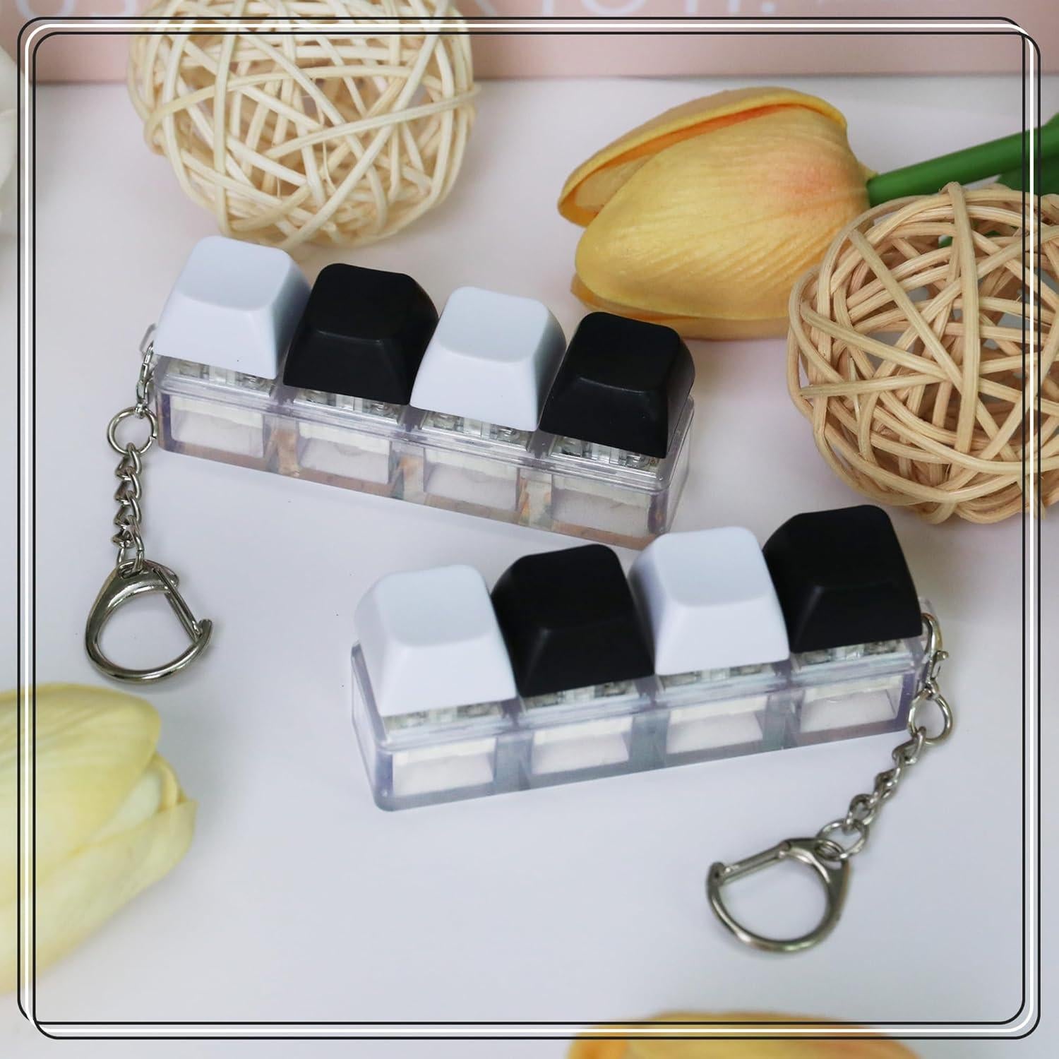 Juguete Antiestrés de Teclado XiawaLangzhuo 2 Piezas Negro y Blanco