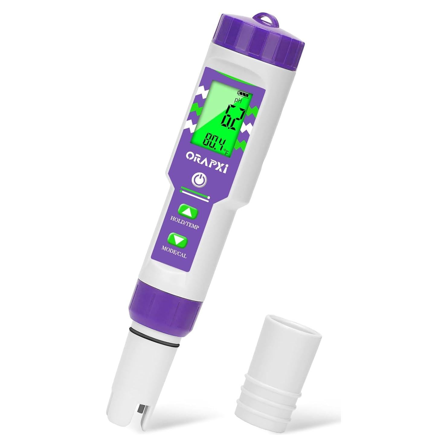 Medidor de pH y salinidad 6 en 1 ORAPXI para piscina