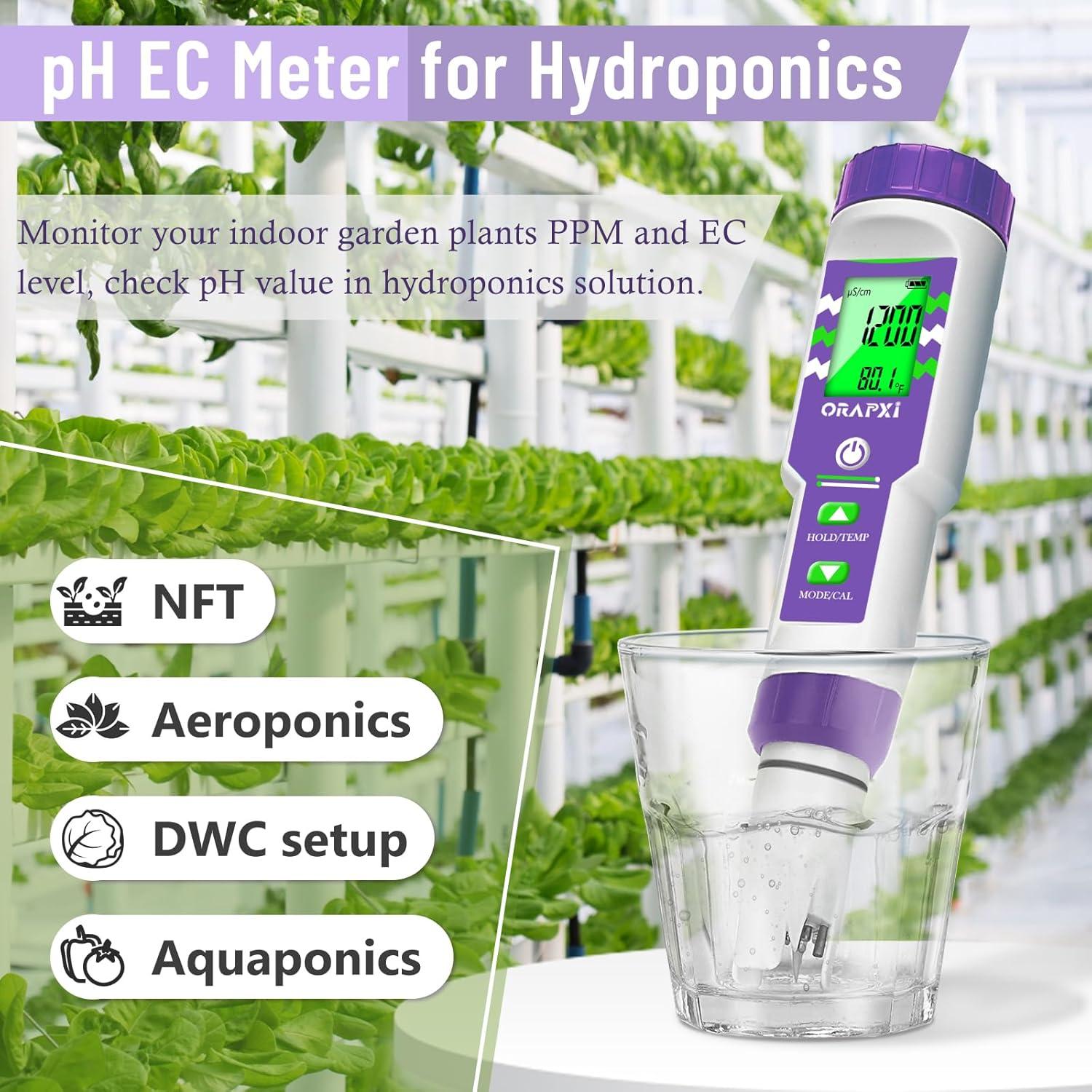 Medidor de pH y salinidad 6 en 1 ORAPXI para piscina