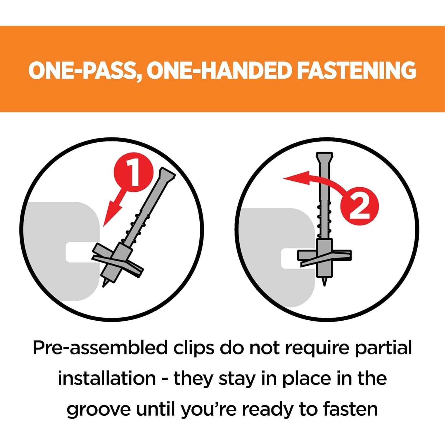 Clips Ocultos para Deck CAMO 90 Unidades - Instalación Rápida