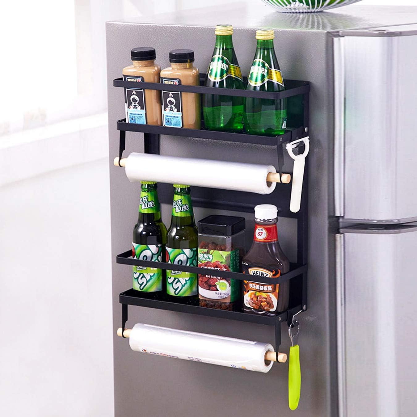 Estante Magnético Jolitac para Especias y Toallas - Negro