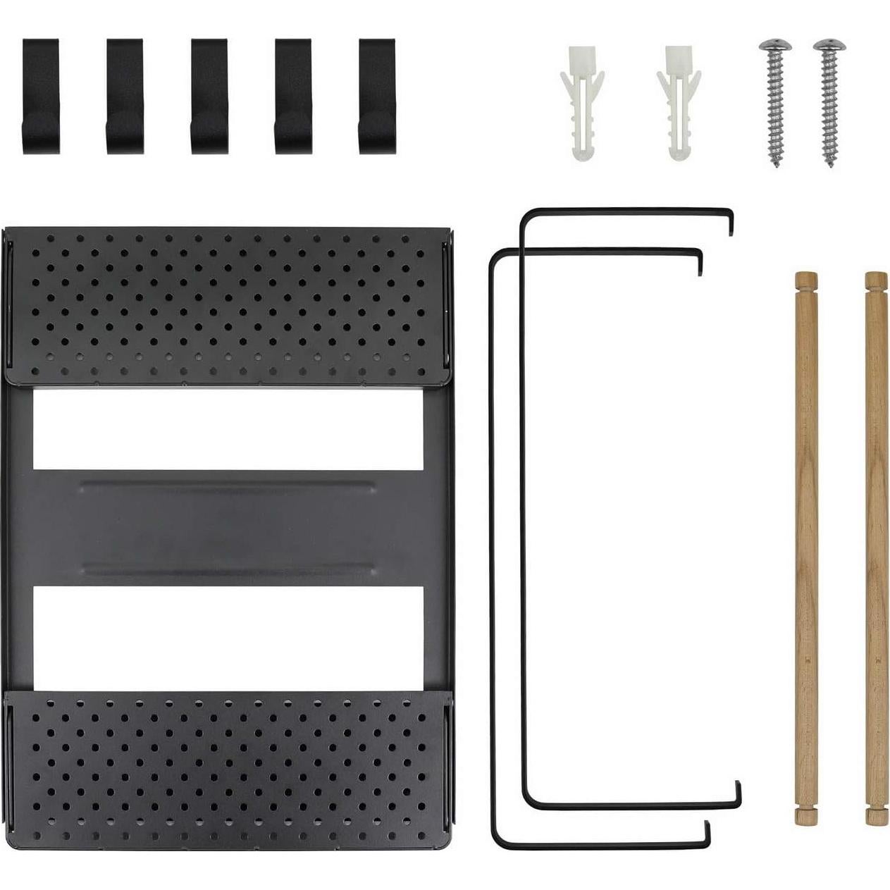 Estante Magnético Jolitac para Especias y Toallas - Negro