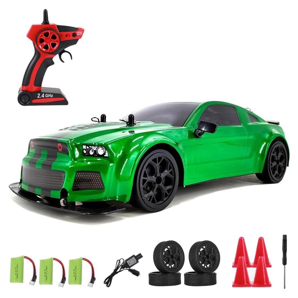 Coche RC Hylukon 8006 1:14 20 KM/H con Iluminación Verde