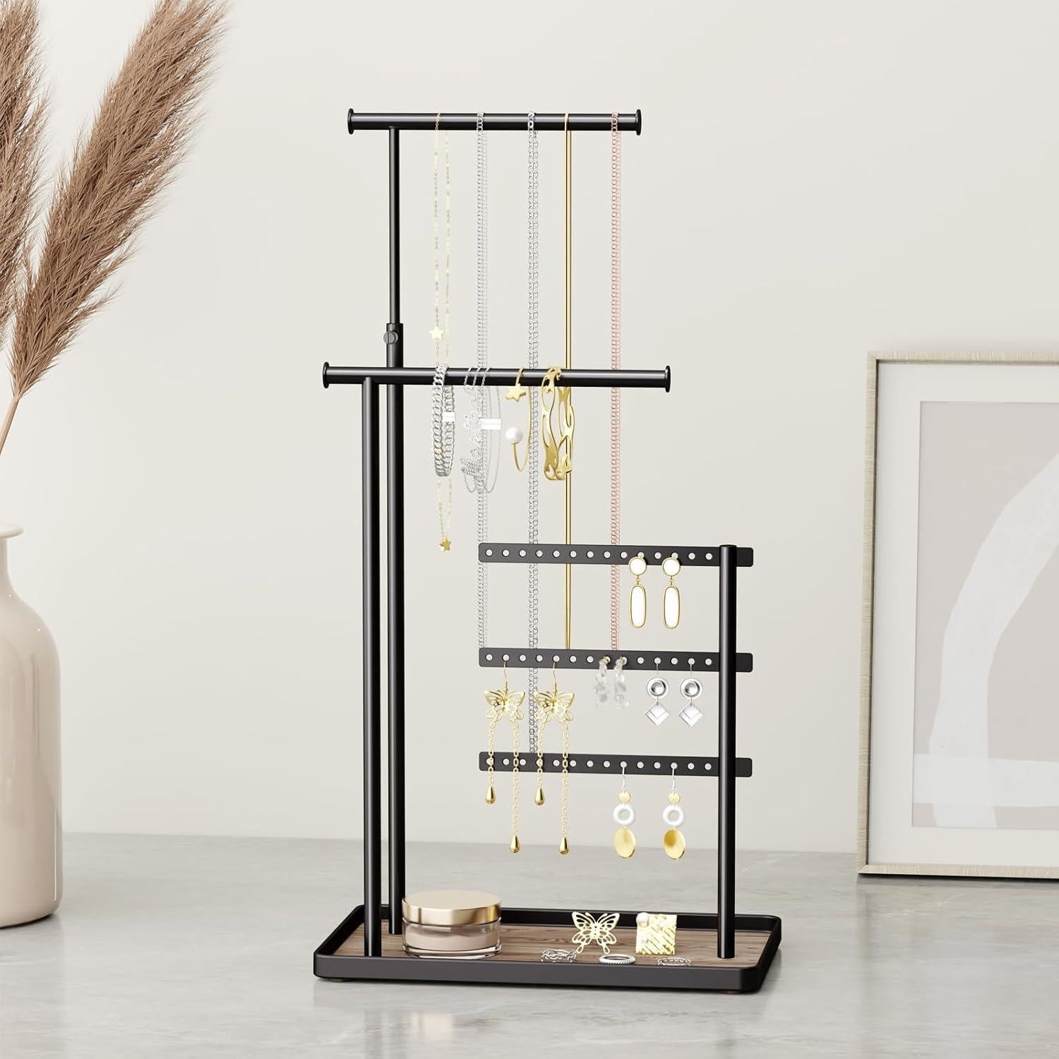 Soporte de Joyería Ajustable Jockcaras Negro 44.5 cm