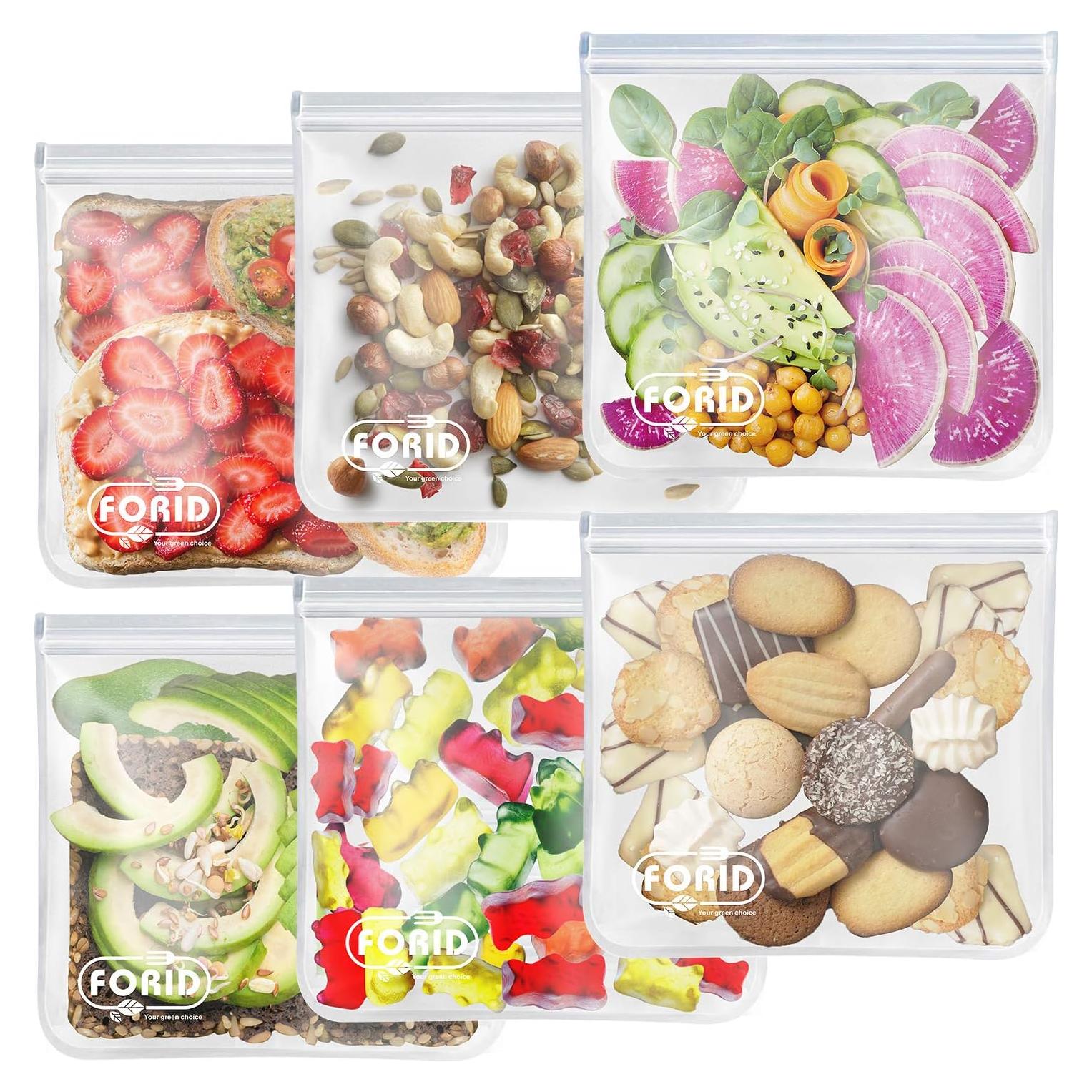 Bolsas de Congelador Reutilizables FORID 6 Unidades 1 Galón