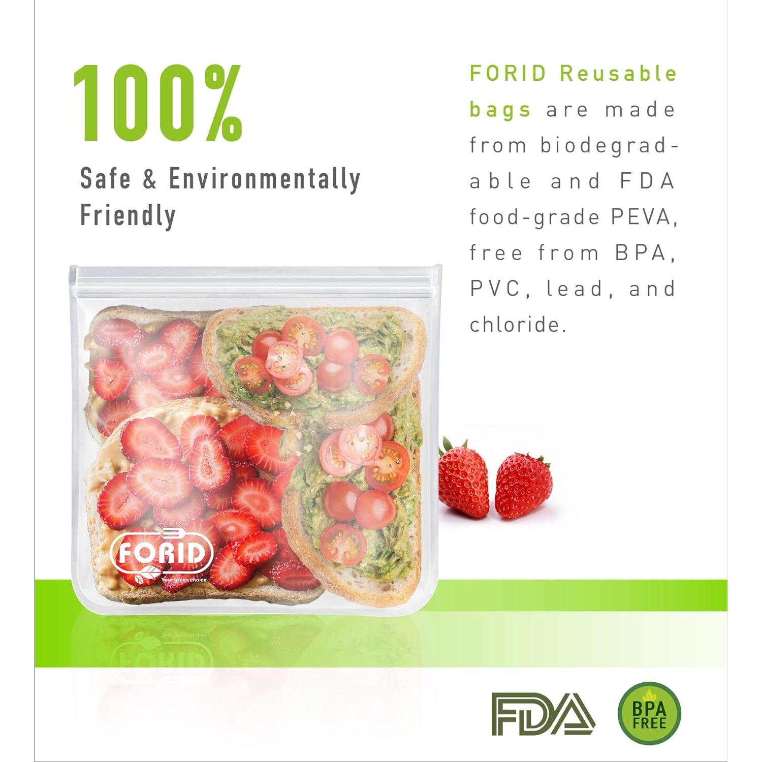 Bolsas de Congelador Reutilizables FORID 6 Unidades 1 Galón