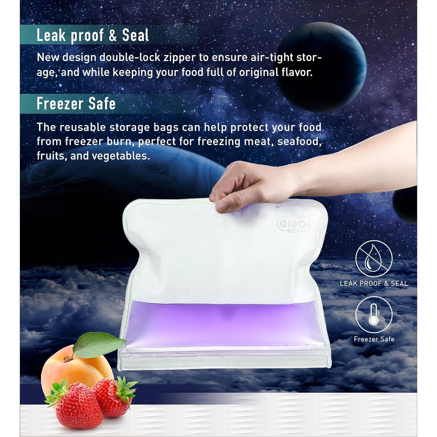 Bolsas de Congelador Reutilizables FORID 6 Unidades 1 Galón