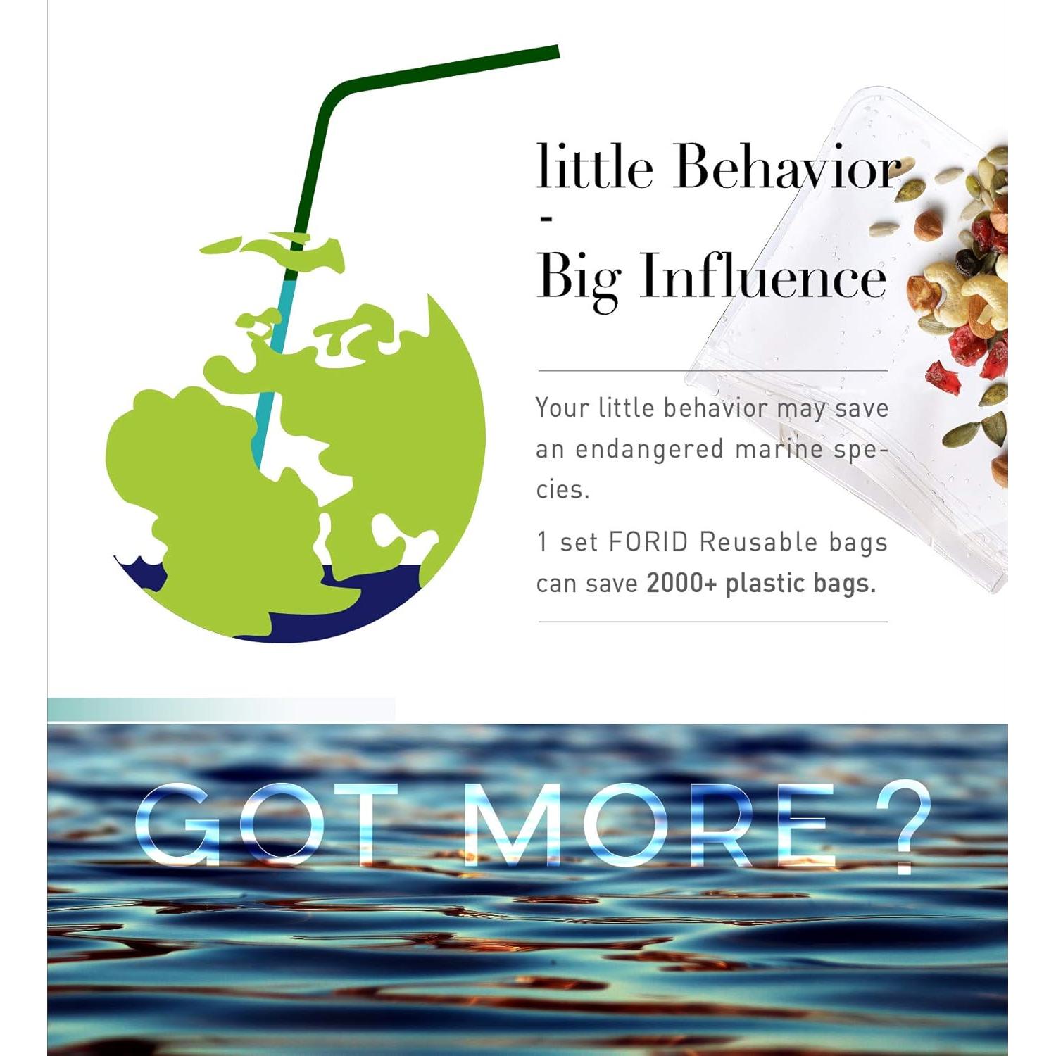 Bolsas de Congelador Reutilizables FORID 6 Unidades 1 Galón