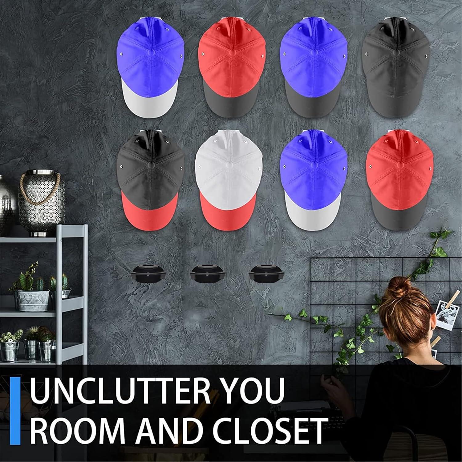 Ganchos Adhesivos para Sombreros RUIPBOTE 24 Unidades Negro