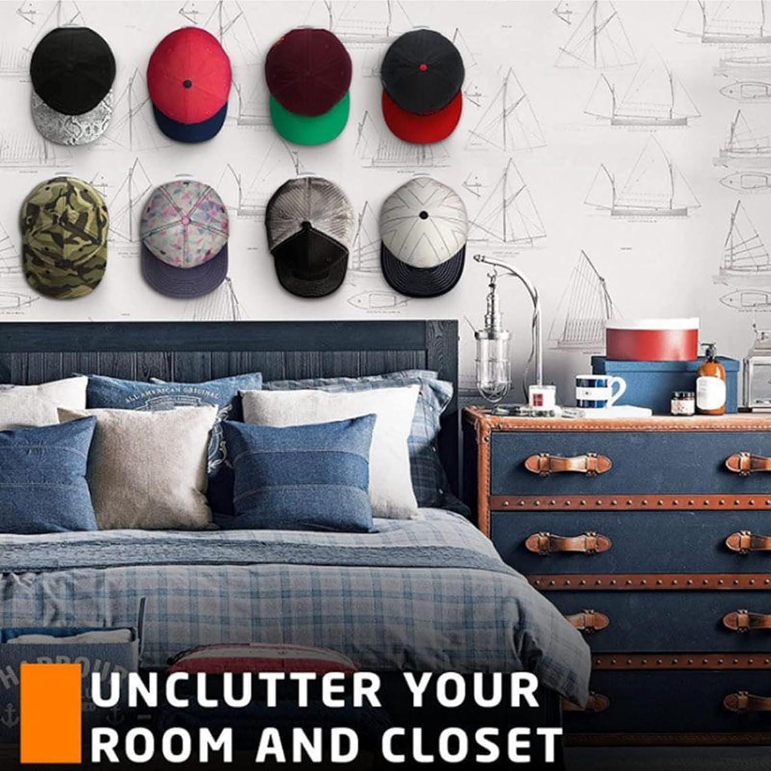 Ganchos Adhesivos para Sombreros RUIPBOTE 24 Unidades Negro