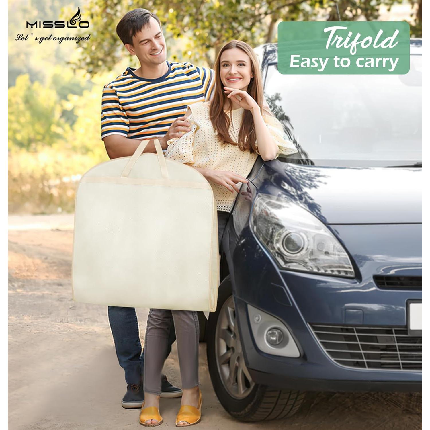 Bolsa de Vestido de Novia MISSLO 177.8 cm Beige con Accesorios