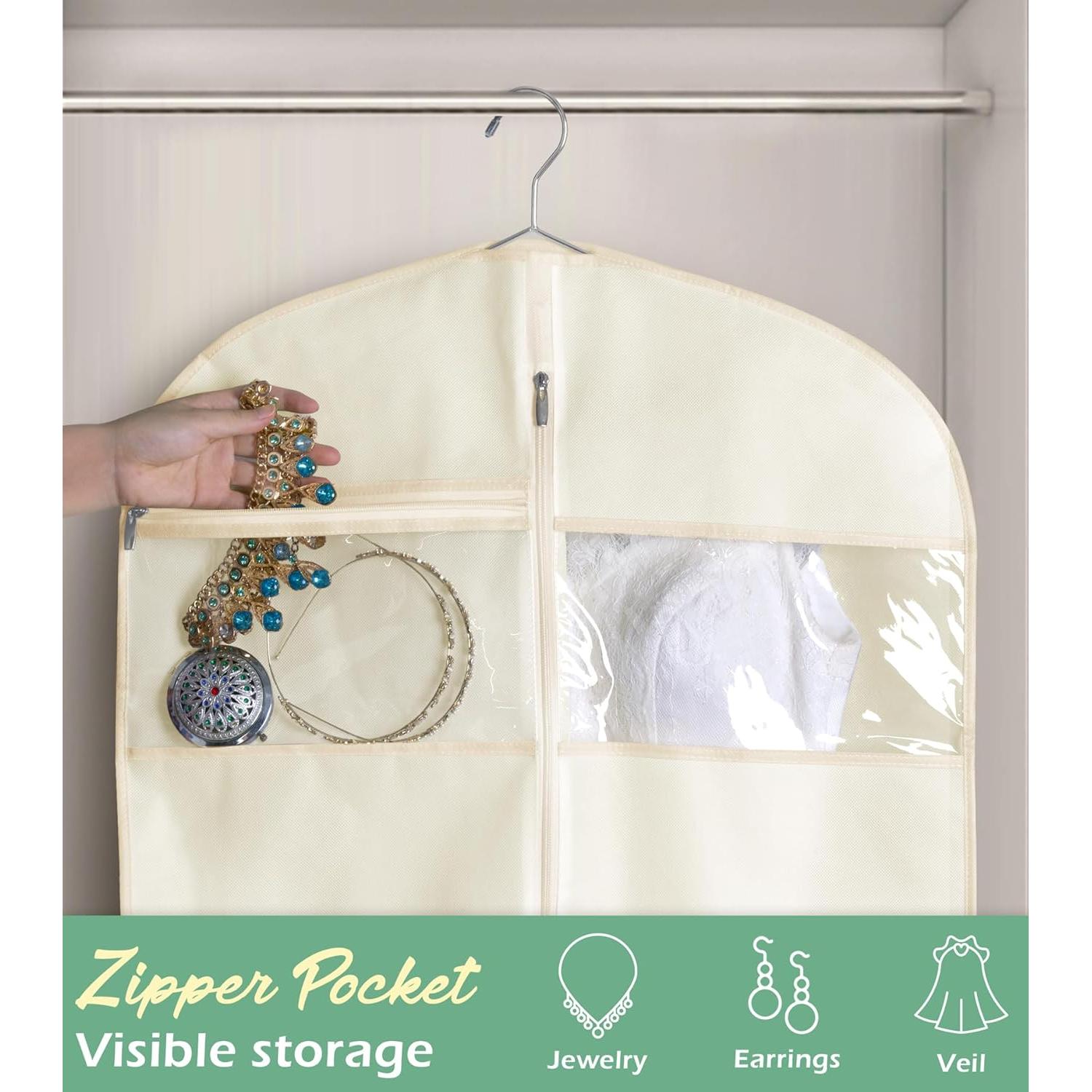 Bolsa de Vestido de Novia MISSLO 177.8 cm Beige con Accesorios